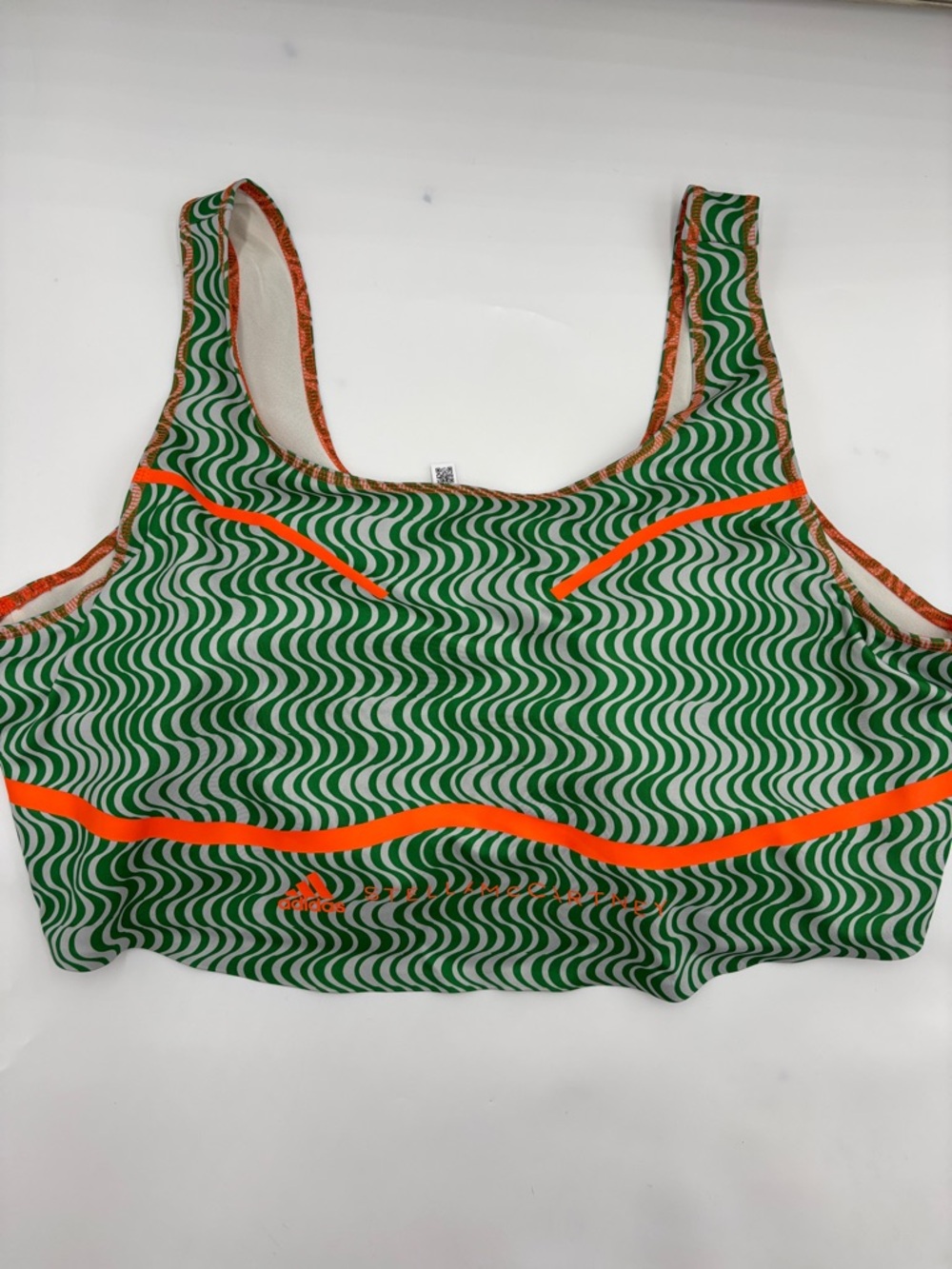 Adidas by Stella McCartney TruePurpose Training Crop Top in Green/Clear Onix